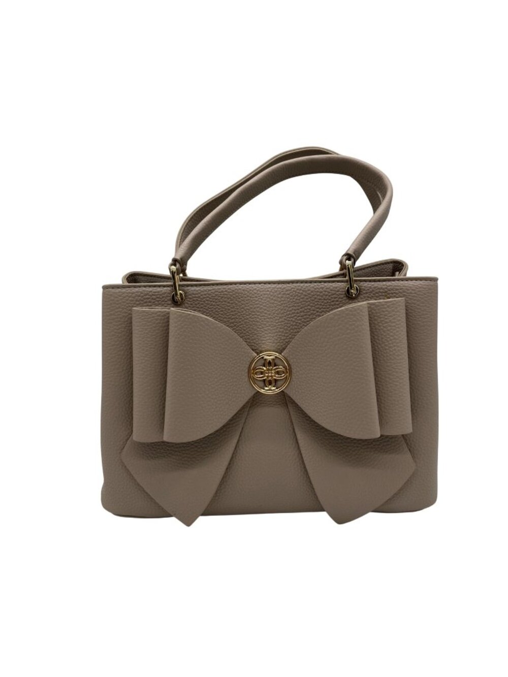 Like Dreams Beige Jesse Bow Faux Leather Crossbody bag